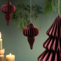 Product Christmas tree decoration made of paper Bordeaux 20cm 2pcs