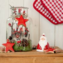 Product Santa Claus figure in red 13 cm – Ideal Christmas decoration for a festive atmosphere – 2 pieces