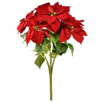 Product Christmas Star Artificial Poinsettia Red Green L57cm