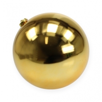 Product Christmas ball medium gold 20cm plastic