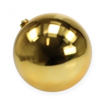 Product Christmas bauble medium gold 20cm plastic