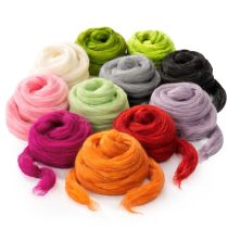 Product Wool felting wool with a soft texture for elegant craft projects and creative designs. Various colors, 2m.