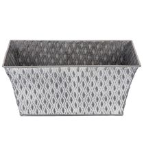 Product Zinc bowl with diamond pattern, 26cm x 15.5cm