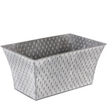 Product Zinc bowl with diamond pattern 30cm×18cm H15cm