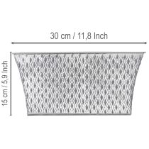 Product Zinc bowl with diamond pattern 30cm×18cm H15cm