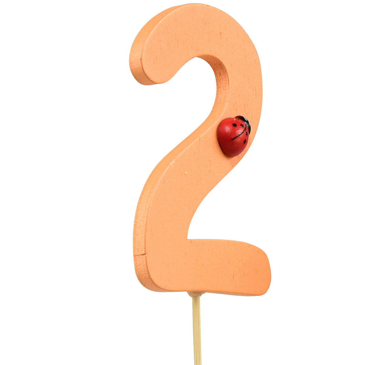 Floristik24.co.uk Number plugs birthday 2 flower plugs wood 27.5cm