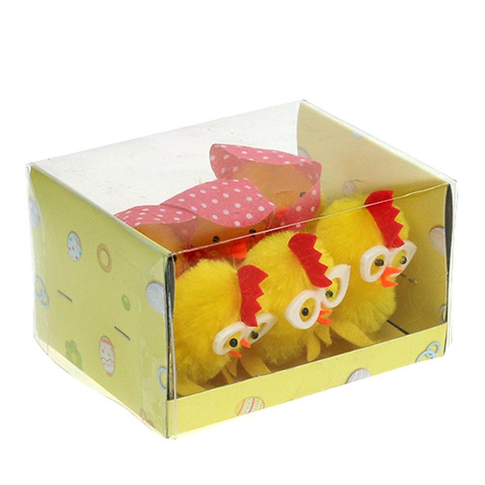 Floristik24.co.uk Chenille chicks 5cm yellow 6pcs buy cheap online