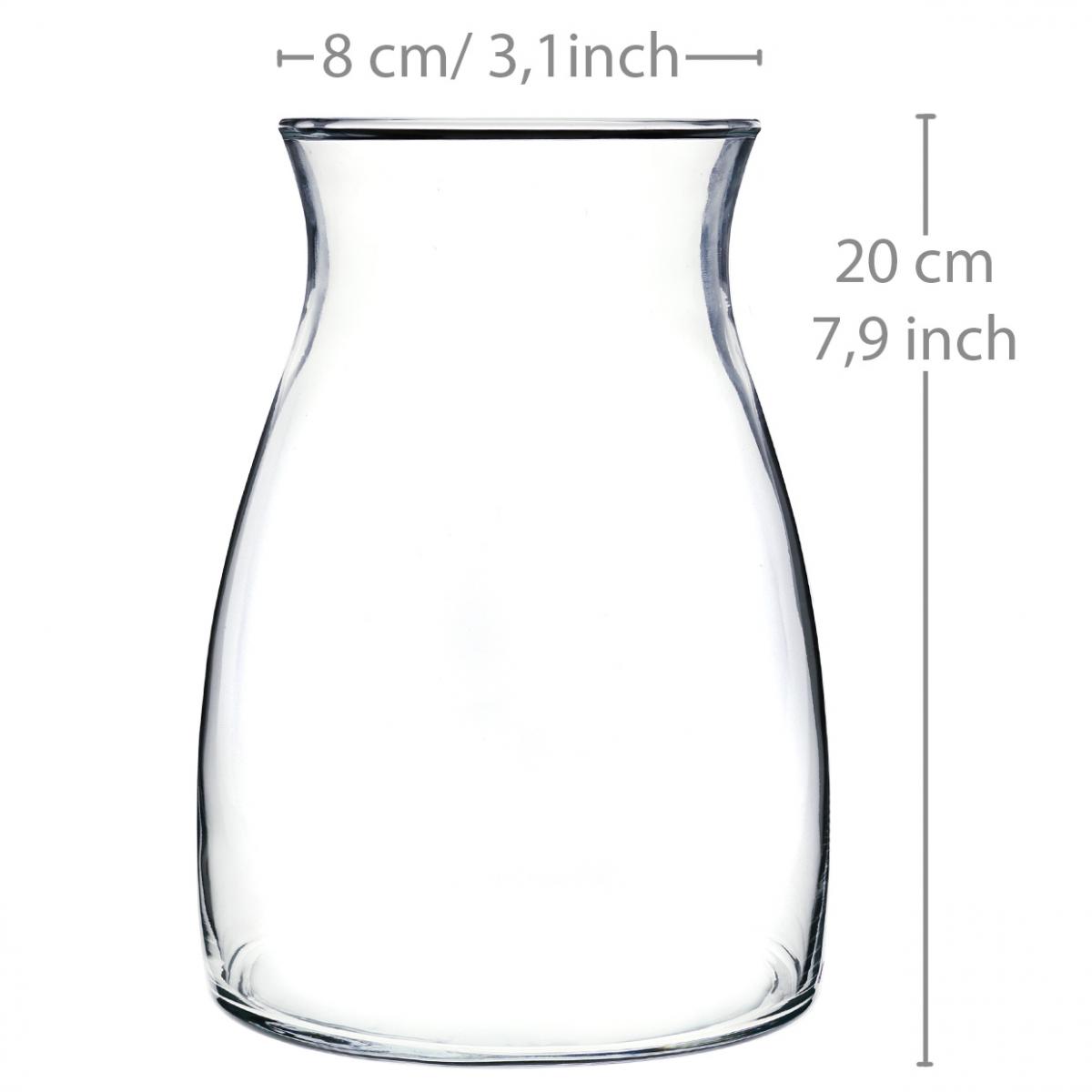 Floristik24.co.uk Decorative glass vase clear flower vase glass Ø11cm
