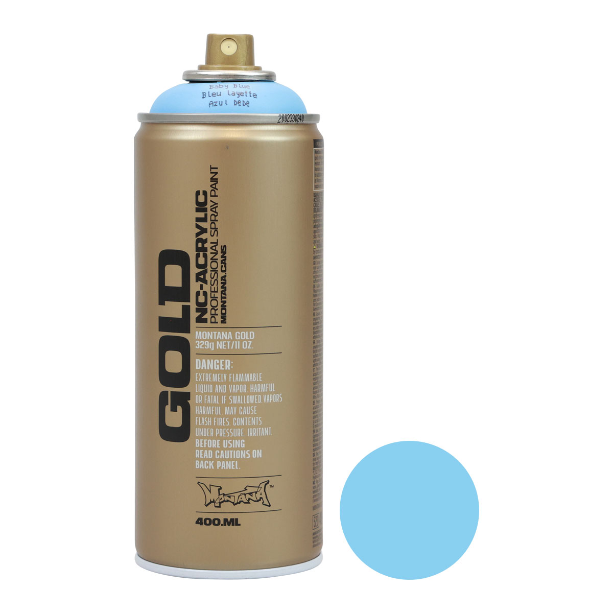 Montana GOLD Acrylic Professional Spray Paint 400 ml - Baby Blue