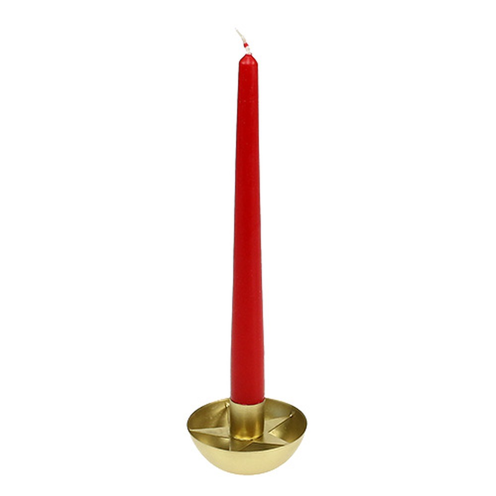 Floristik24.co.uk Candle holder for taper candles gold Ø8cm H5cm