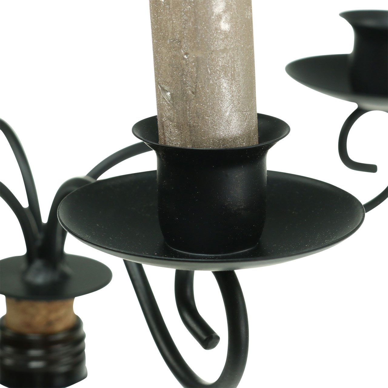 Floristik24.co.uk Candle holder for bottle fourarmed black Ø28cm80000875