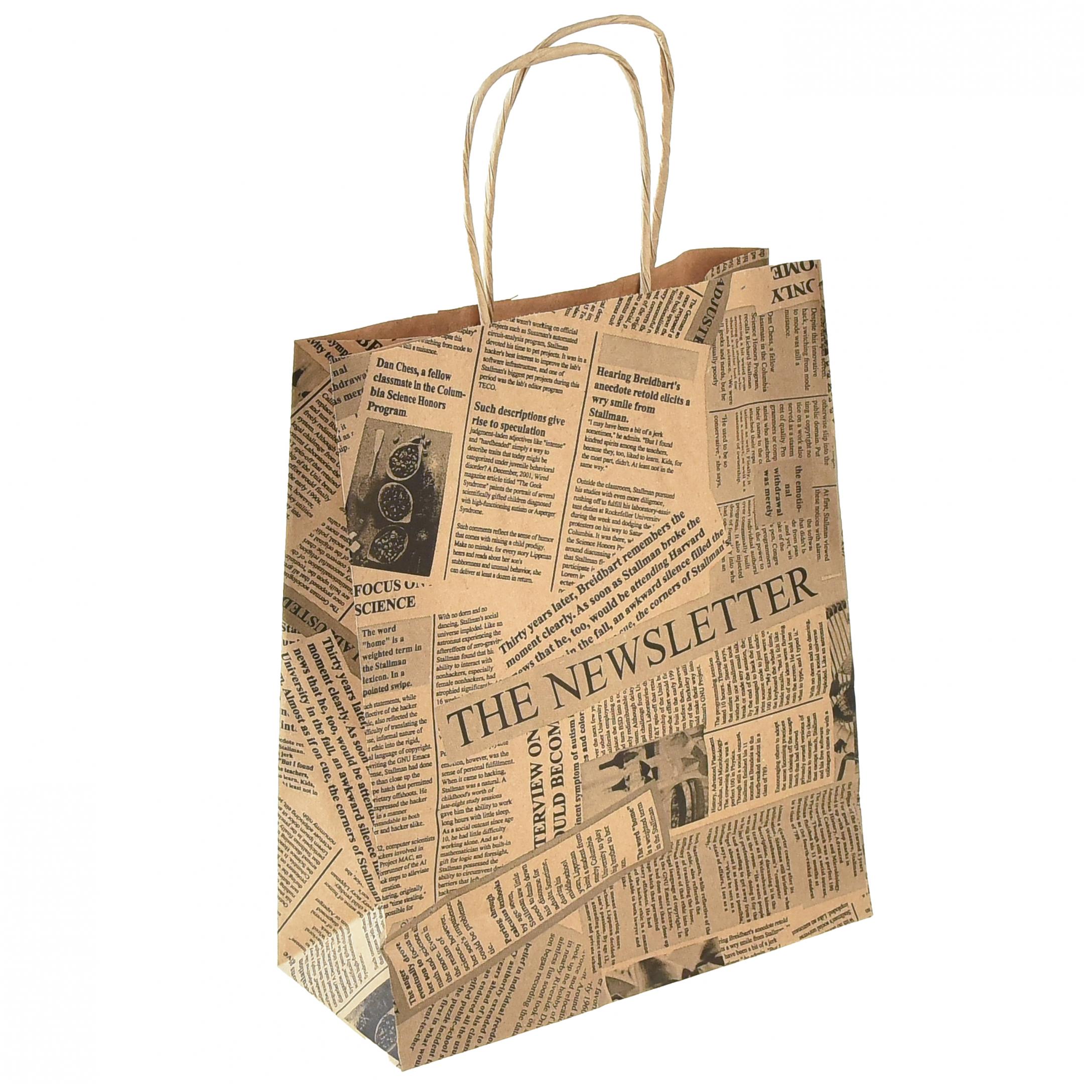 newspaper gift bags
