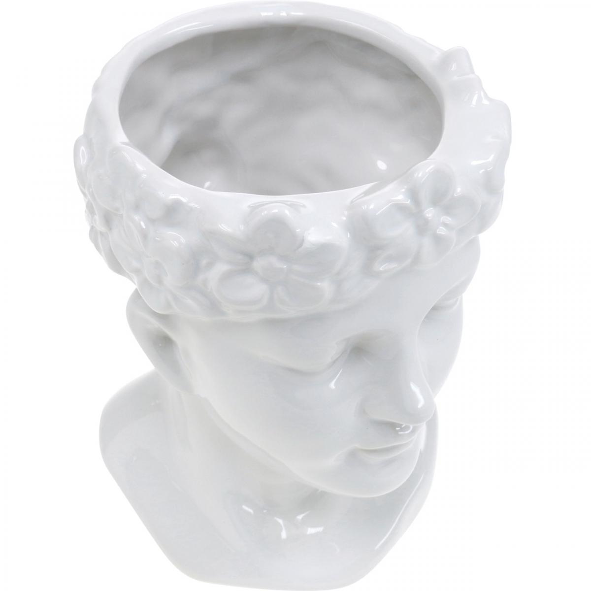 Floristik24.co.uk Plant head bust woman white ceramic vase flower pot
