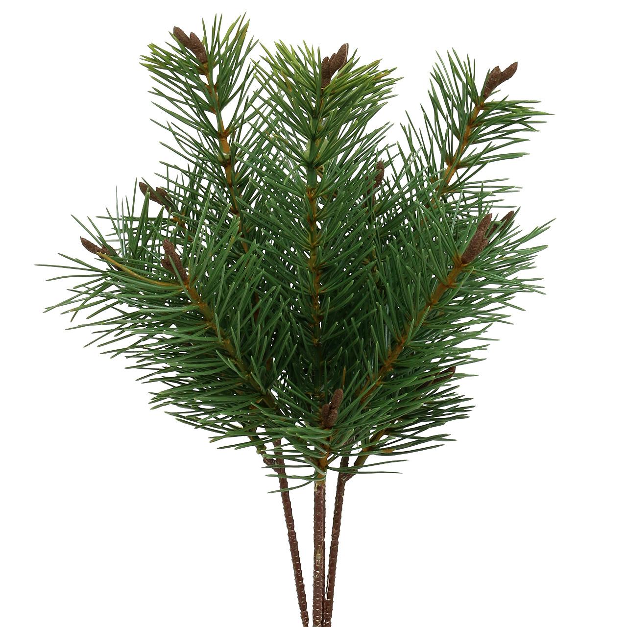 Floristik24.co.uk Artificial pine branch green 33cm 4pcs buy cheap online