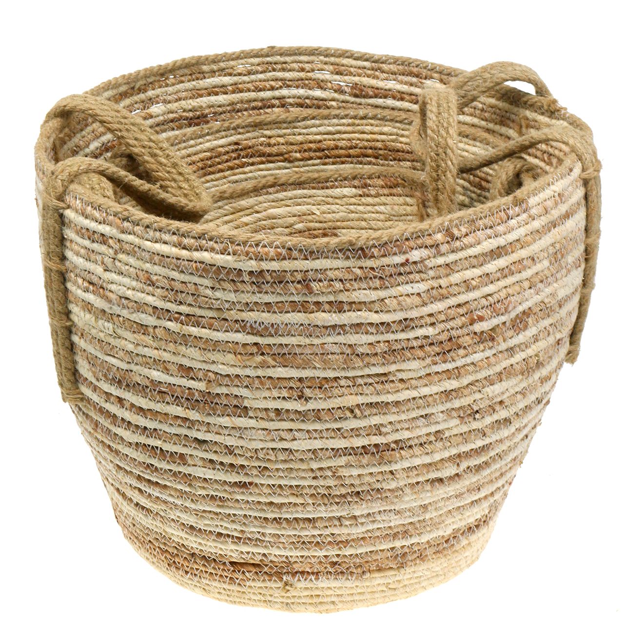 Floristik24.co.uk Rattan basket natural/brown Ø40/32/26cm 3pcs64626