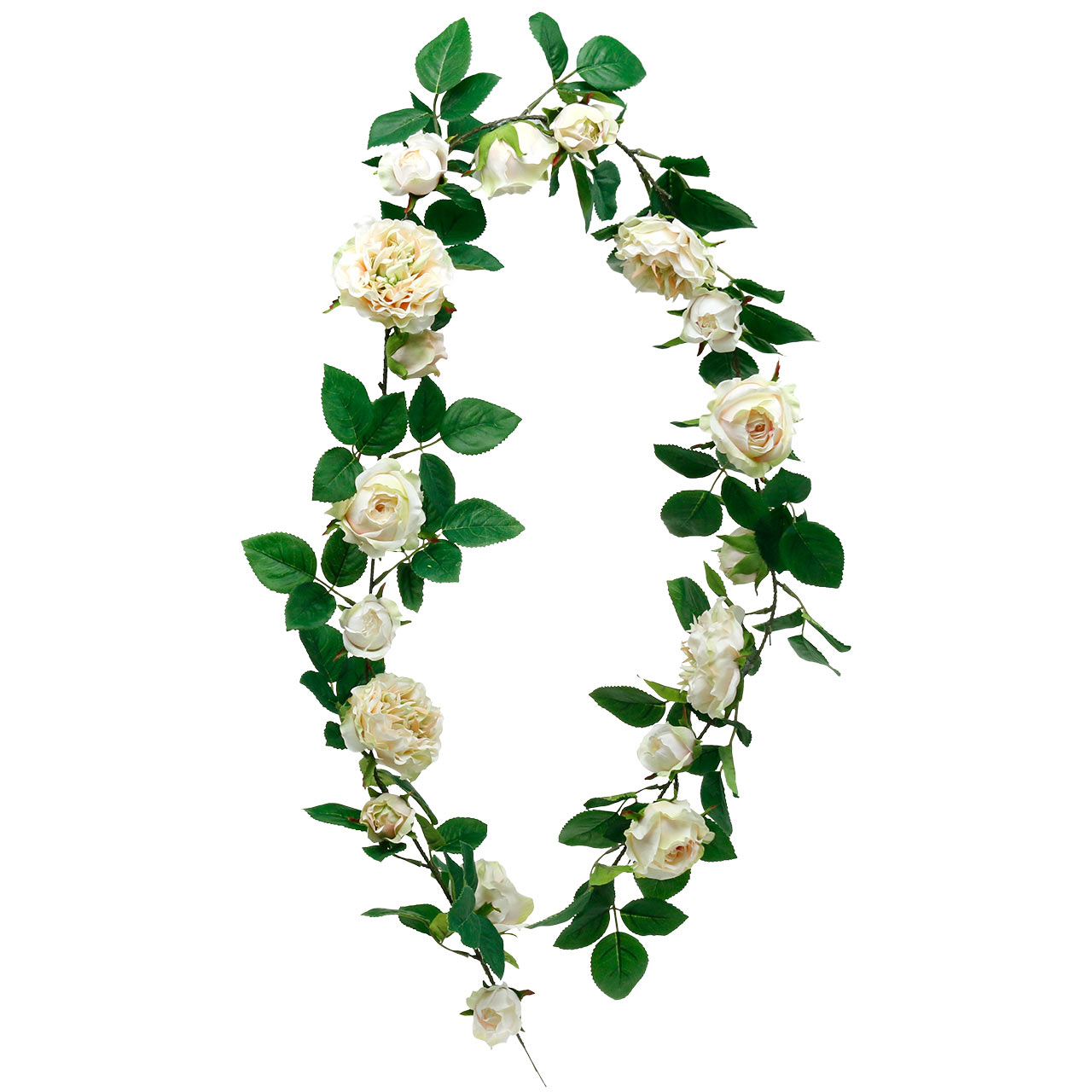 Floristik24.co.uk Romantic Rose Garland Silk Flower Artificial Rose