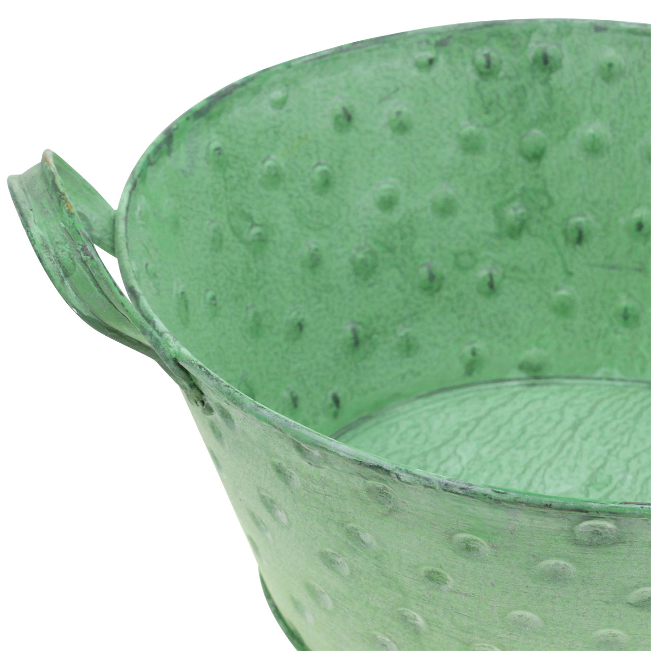 Floristik24.co.uk Decorative Bowl Planter Metal Green Washed Ø24cm H10cm buy cheap online