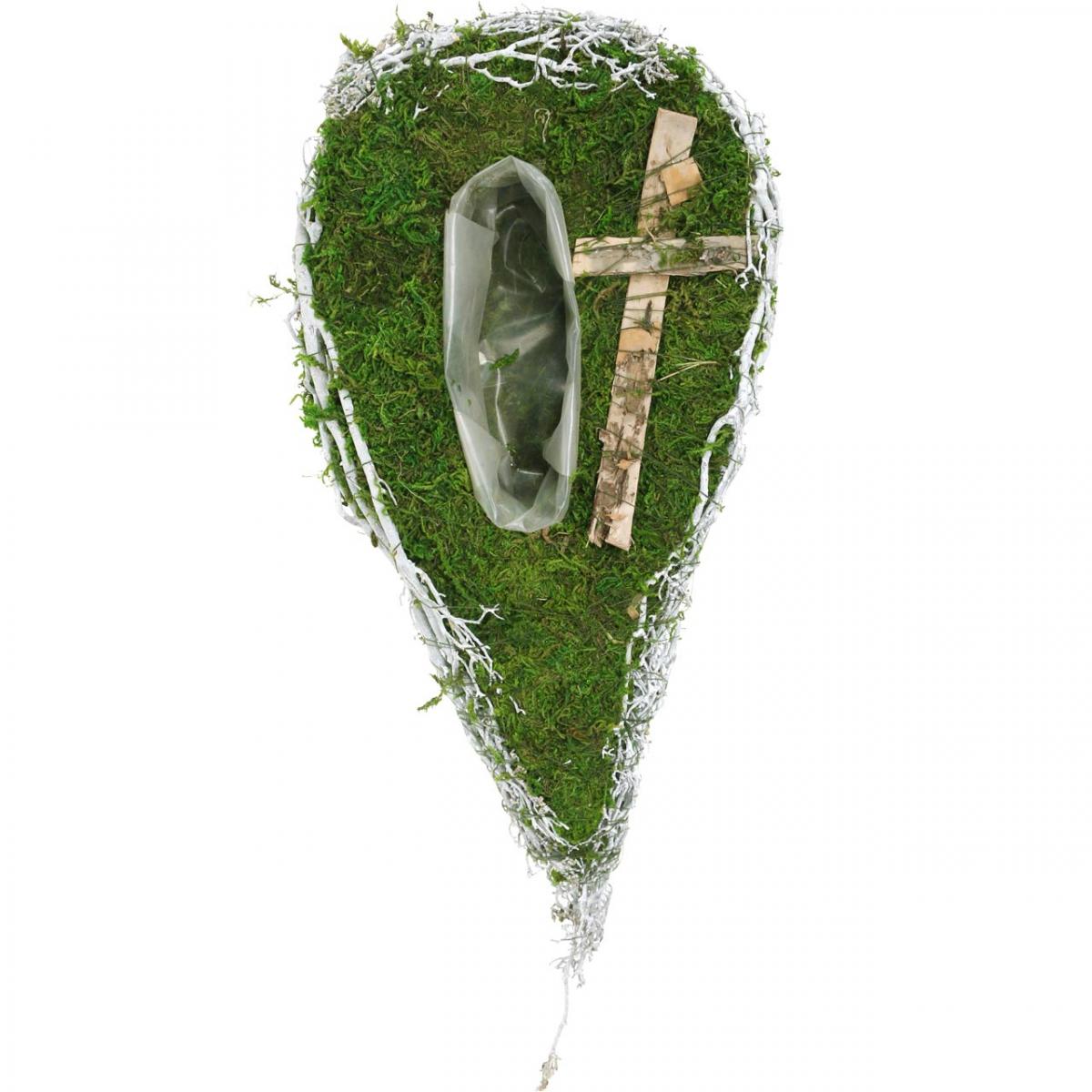 Floristik24.co.uk Planter drop moss, vine commemorative floristry 40x20cm