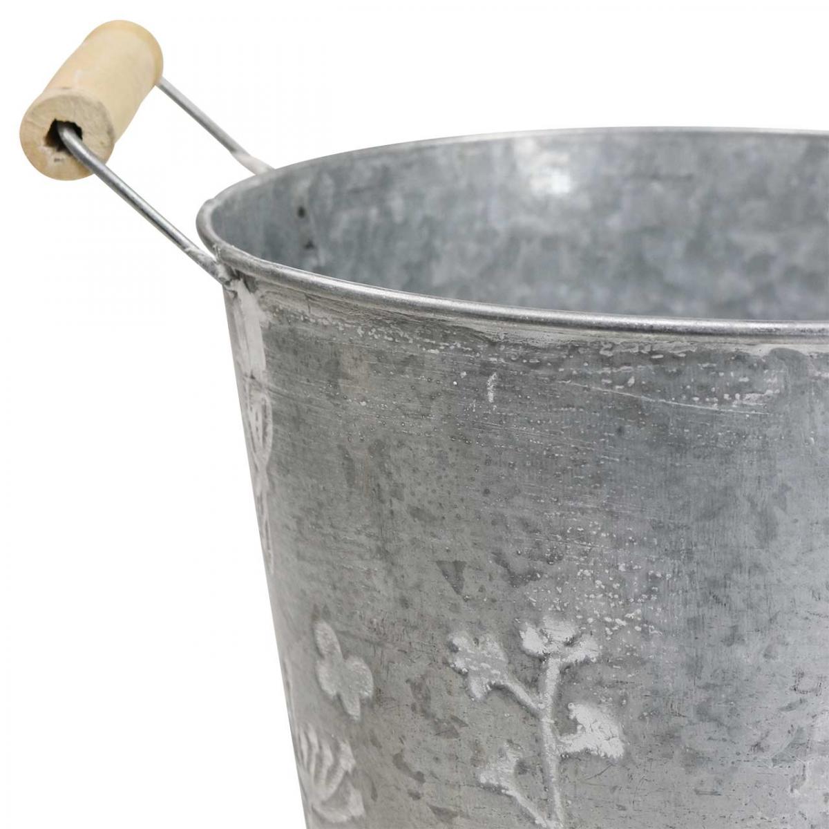 Floristik24.co.uk Planter planter vintage decorative metal bucket Ø12cm