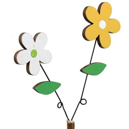 Product Decorative plug wooden flower H44cm 6 pcs