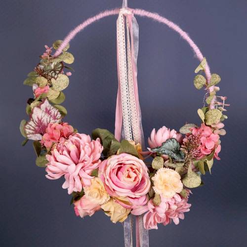 Product Deco ring for hanging black Ø50cm 3pcs