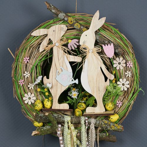 Floristik24 deco figurine wood bunny 27cm - 31cm 2pcs