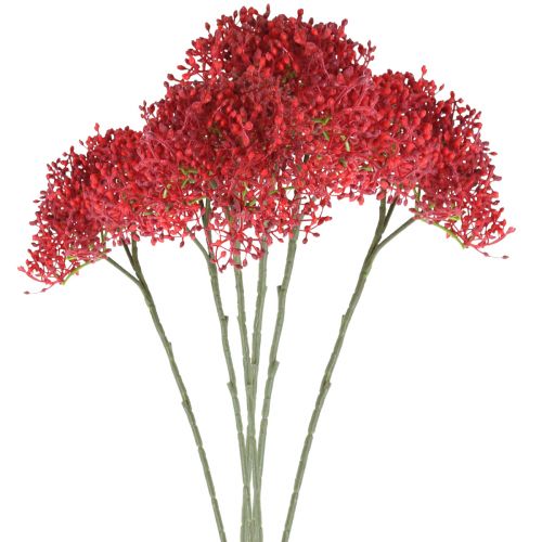 Elder red artificial flowers for autumn bouquet 52cm 6pcs
