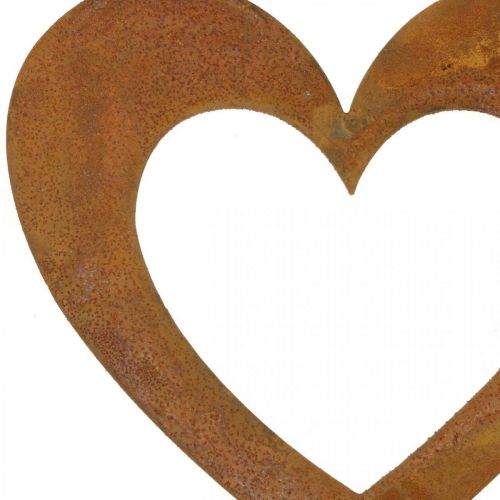 Product Heart rust garden decoration metal heart 10cm 12pcs