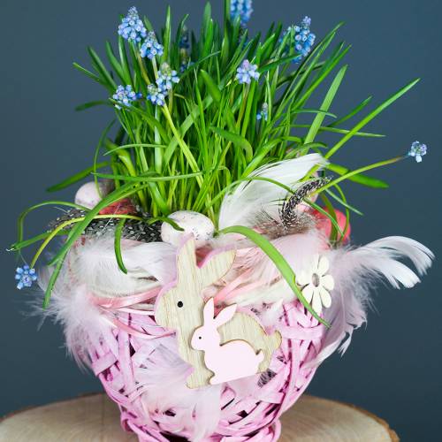 Floristik24 Spanking basket round white Ø15cm