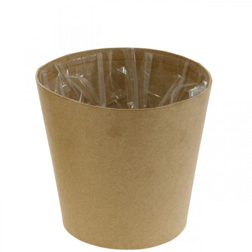 Product Paper flower pot, plant pot, cachepot nature Ø13cm H12.5cm 4pcs