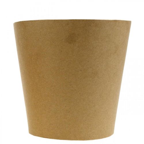 Product Paper flower pot, plant pot, cachepot nature Ø13cm H12.5cm 4pcs