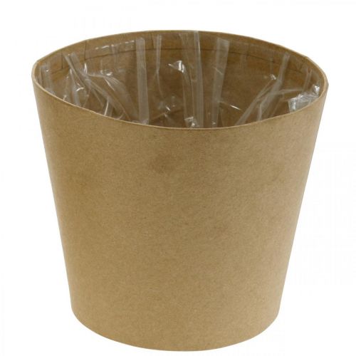 Floristik24 Planter, flowerpot, paper planter natural Ø15cm H13cm 4pcs