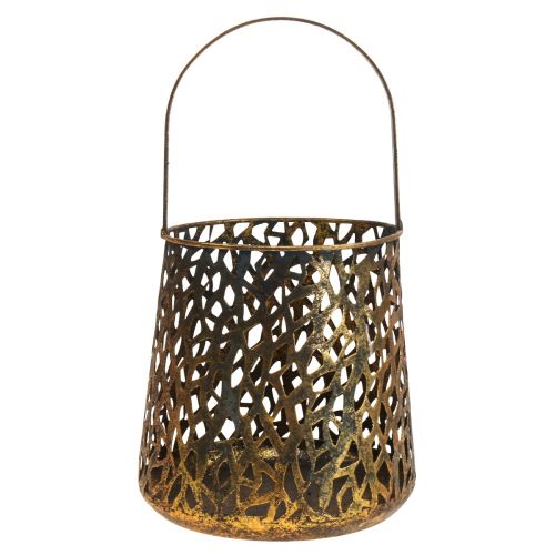 Floristik24 Deco lantern table decoration tealight holder gold antique 14.5cm
