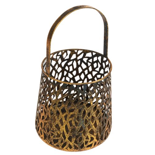 Product Deco lantern table decoration tealight holder gold antique 14.5cm
