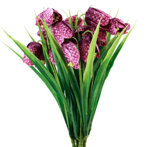 Fritillaria Purple Checkerboard Flower Artificial Flowers 28cm 6pcs