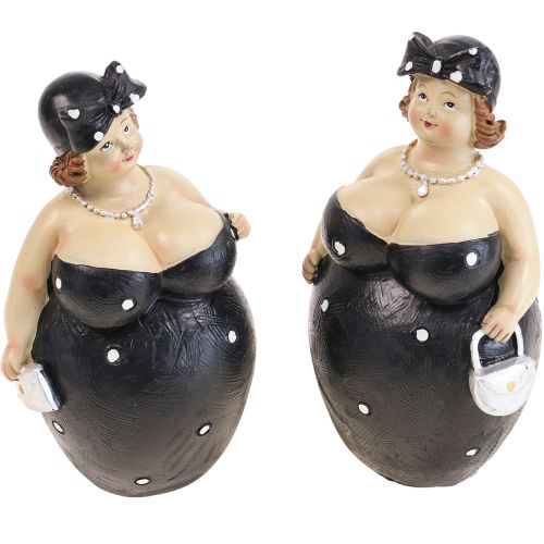 Floristik24 Decorative figure chubby woman ladies figure bathroom decoration H16cm set of 2