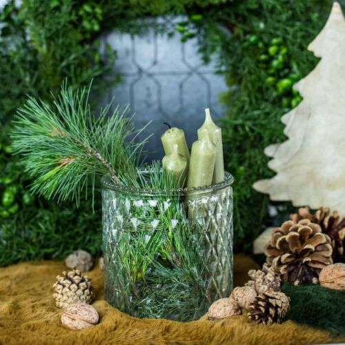 Floristik24 Decorative glass lantern Ø12cm H12.5cm