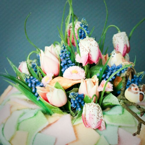 Floristik24 Checkered lilies Fritillaria artificial white, green 40cm 12 pcs