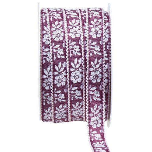 Floristik24 Gift ribbon flowers decorative ribbon Mauve 15mm 25m