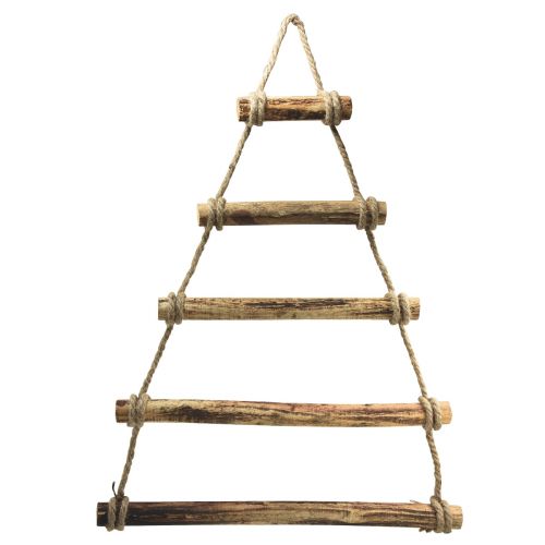 Floristik24 Wall decoration wood boho decoration natural flamed natural fiber 50x67cm