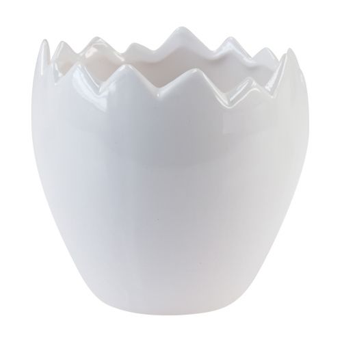 Product Flower pot ceramic egg white planter Ø11.5cm H11.5cm 3pcs