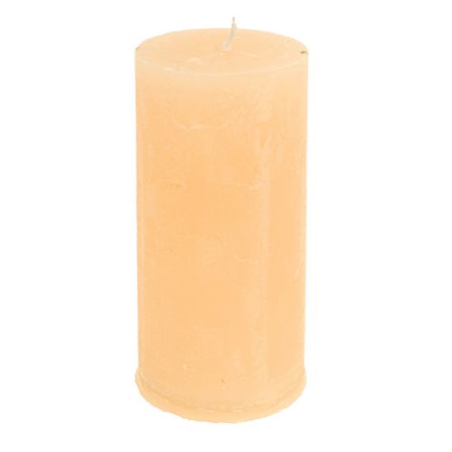 Product Solid Colored Candles Apricot Light Pillar 50×100mm 4 Pcs