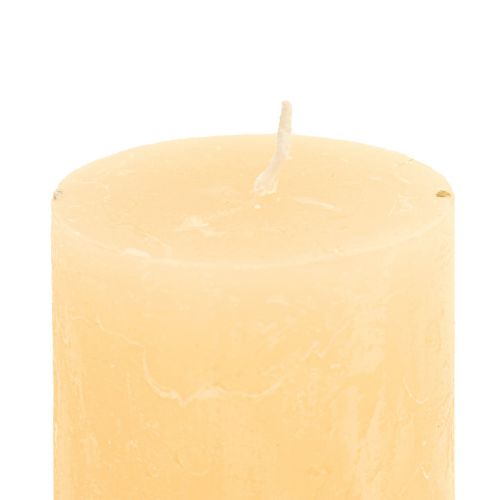 Product Solid Colored Candles Apricot Light Pillar 50×100mm 4 Pcs