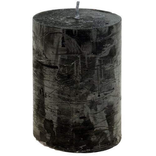 Black candles Solid coloured pillar candles 60x80mm 4pcs
