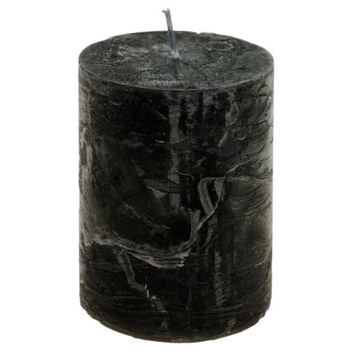 Black candles Solid colored pillar candles 85x120mm 2pcs