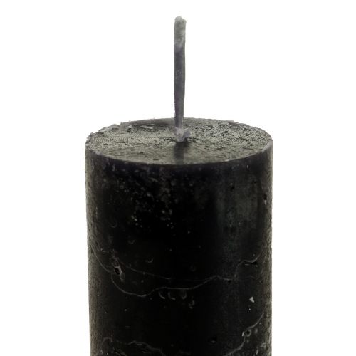 Floristik24 Taper Candles Solid Colored Black Candles 34×240mm 4 pcs
