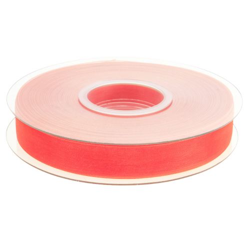 Product Organza ribbon gift ribbon orange ribbon selvedge 15mm 50m