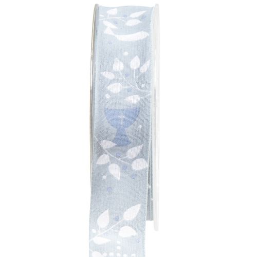 Floristik24 Ribbon communion decorative ribbon light blue 25mm 20m