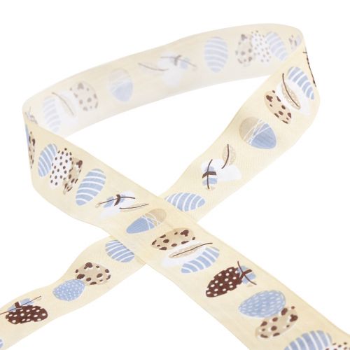 Product Gift ribbon Easter decorative ribbon Easter eggs cream 40mm 20m