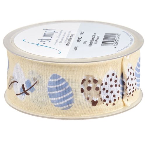 Product Gift ribbon Easter decorative ribbon Easter eggs cream 40mm 20m